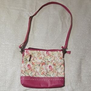 Myra Bag Floral Crossbody in Pink and Cream